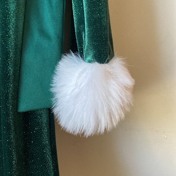 Bonnie Jean Girls Green Sparkly Dress Size 12 - Picture 5 of 9